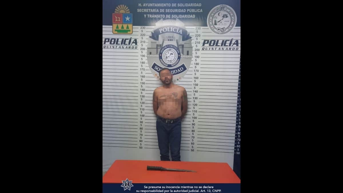 Hombre es detenido tras herir a otro con un cuchillo en la cabeza