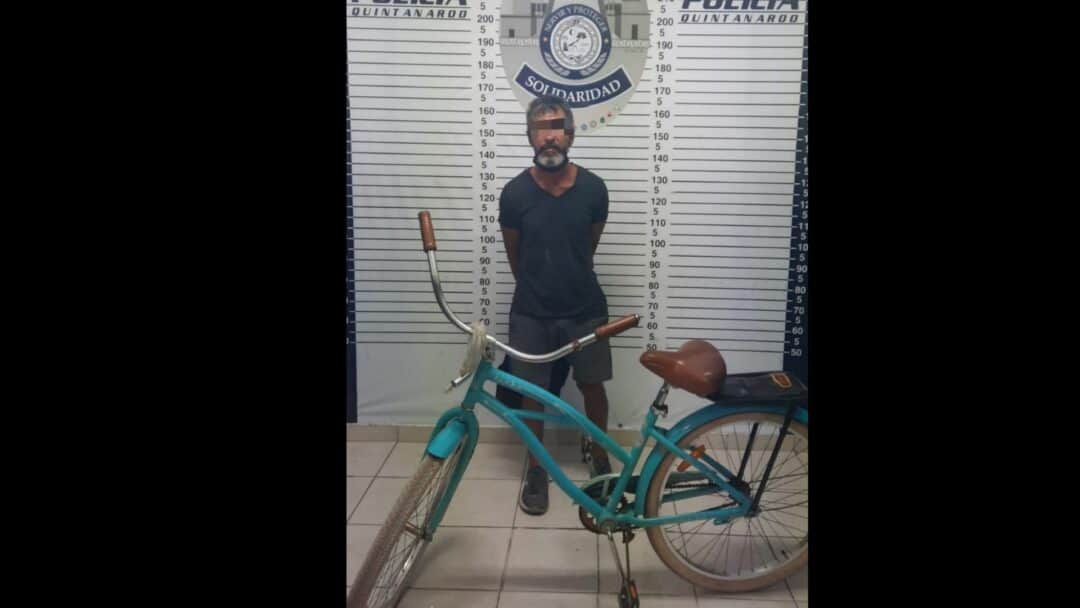 Ladrón de bicicletas es detenido en La Toscana de Playa del Carmen