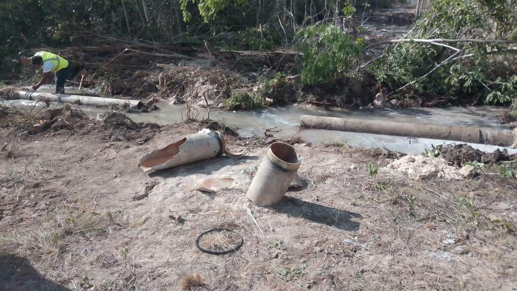 Tras fuga originada por constructora ICA, se restablece servicio de agua potable en Cancún