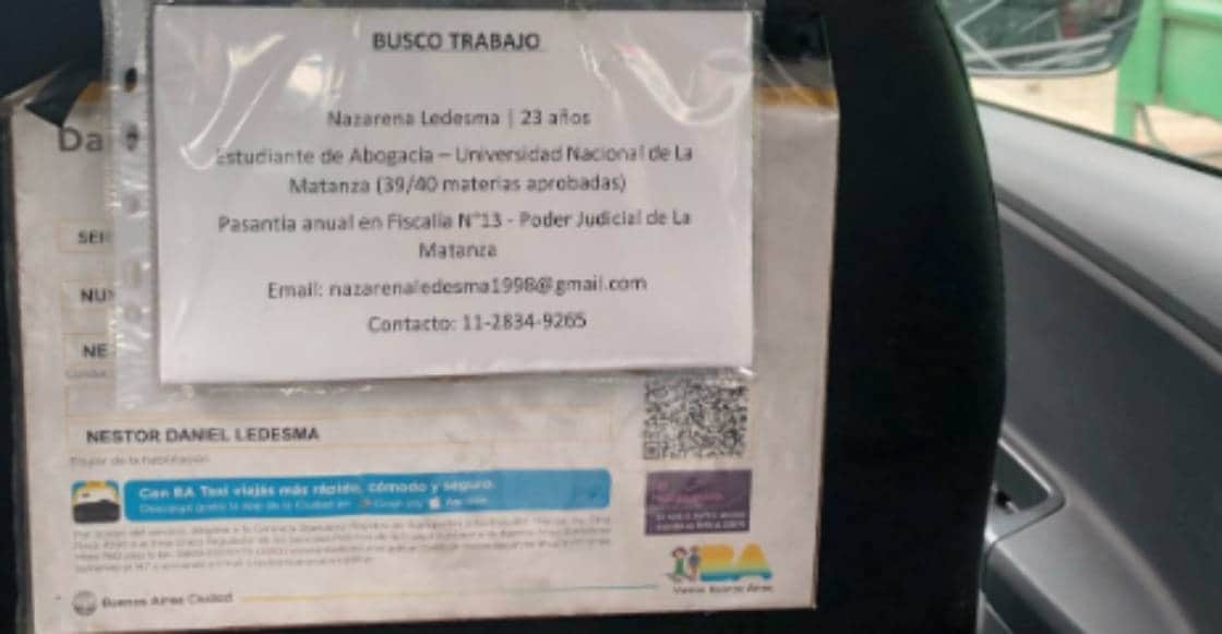 Taxista pega el CV de su hija en su auto y le consigue varias entrevistas de trabajo
