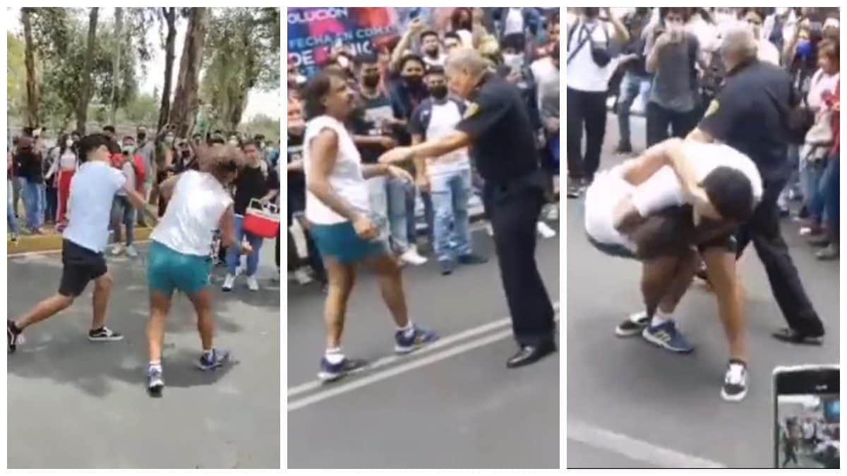 VIDEO: Profesor y alumno del IPN protagonizan 'pelea callejera' y se vuelve viral
