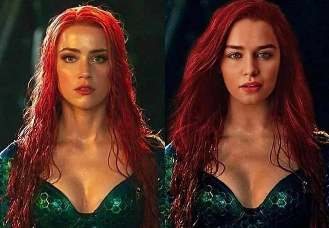 Fans piden que Emilia Clarke sustituya a Amber Heard en Aquaman 2