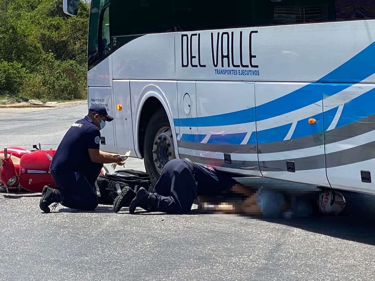 Muere mujer atropellada por autobús en Playa del Carmen