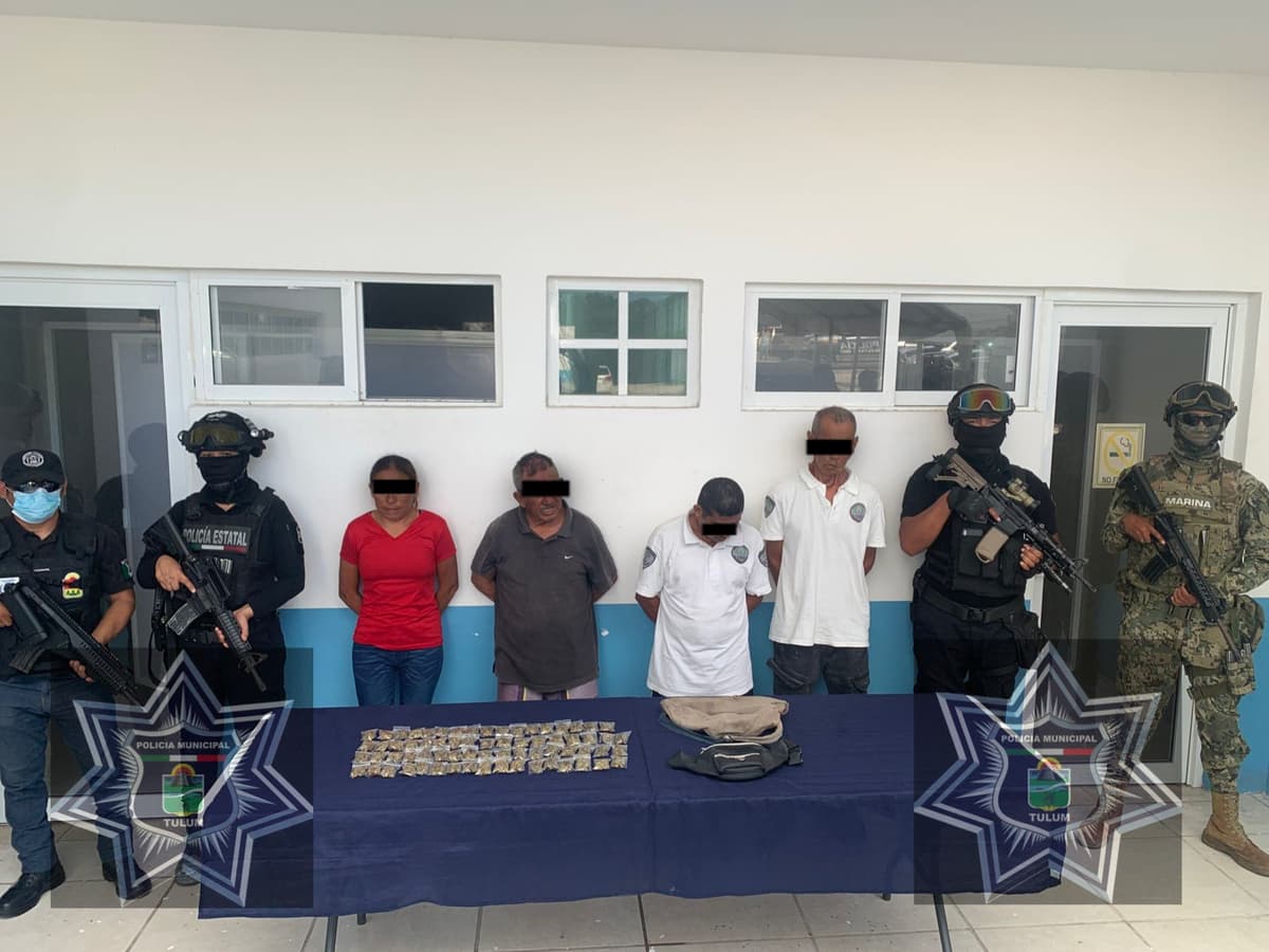 Capturan a 11 personas con casi 200 dosis en la zona costera de Akumal