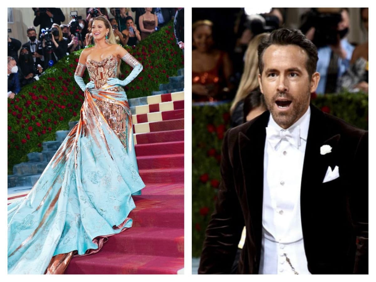 Fans elogian a Ryan Reynolds por su reacción al ver a Blake Lively en la entrada de la Met Gala 2022