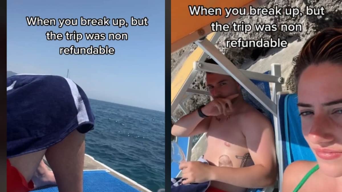 Expareja se van juntos de vacaciones porque el viaje no era reembolsable