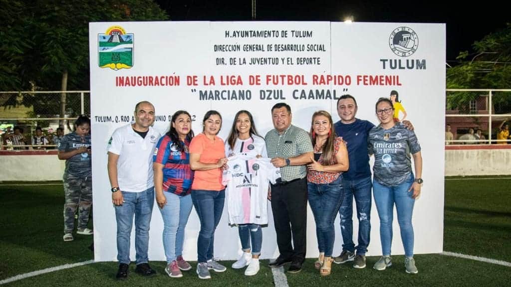 Inauguran en Tulum la Liga de Fútbol Rápido Femenil
