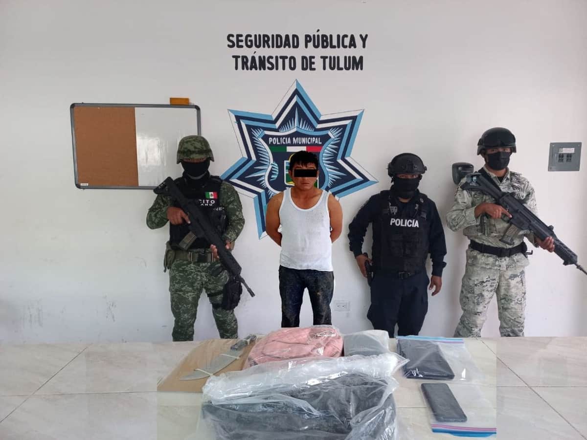 Dijo ser albañil: Detienen a masculino señalado por presunto robo en Tulum