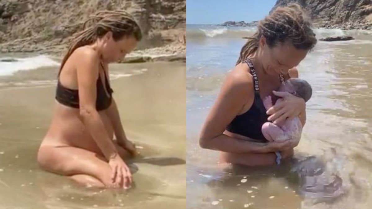 Mujer da a luz en el mar y sin médicos