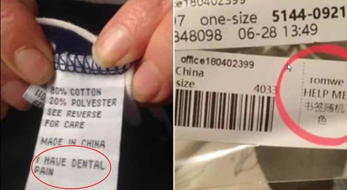 Trabajadoras de Shein mandan mensajes de auxilio en envíos de ropa