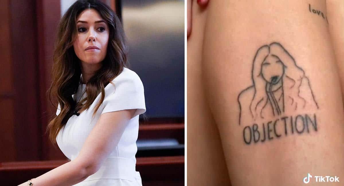 Tiktoker se hace viral por tatuarse a la abogada de Johnny Depp