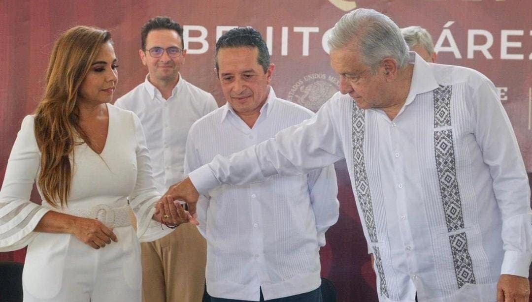Mara Lezama acompaña a AMLO en histórico arranque de obras en Cancún