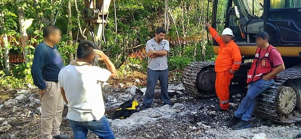 Integrantes de Sélvame del Tren frenan construcción de Tramo 5 del Tren Maya en Akumal