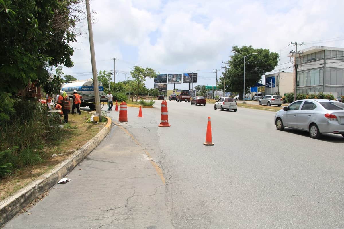 Coadyuva gobierno de Benito Juárez con operativos de seguridad vial para desarrollo de obra pública en Cancún