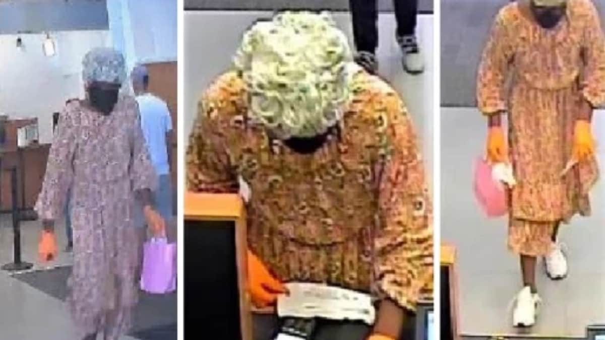 VIDEO: Hombre con disfraz de 'abuelita' robó una sucursal bancaria
