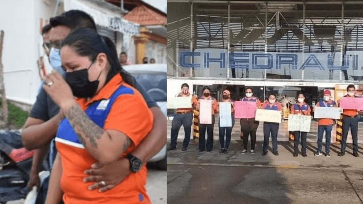 ¡Gran muestra de solidaridad! Detienen a cajera de Chedraui que fue víctima de fraude, sus compañeros protestan hasta liberarla