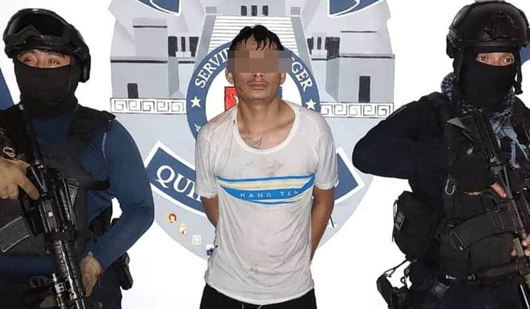 Rescatan a hombre armado que se lanzó a un cenote para evitar captura, en Playa del Carmen