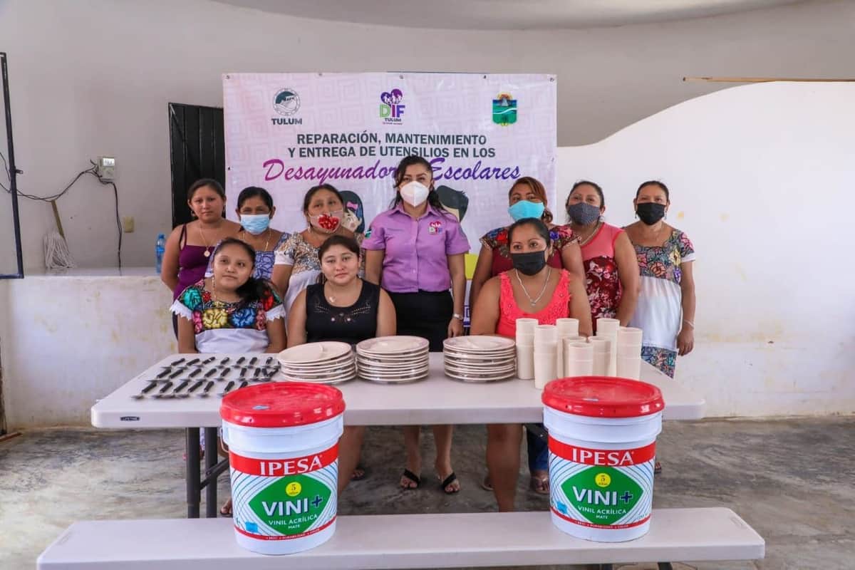 Ileana Canul de Dzul encabeza arranque de rehabilitación de desayunador escolar