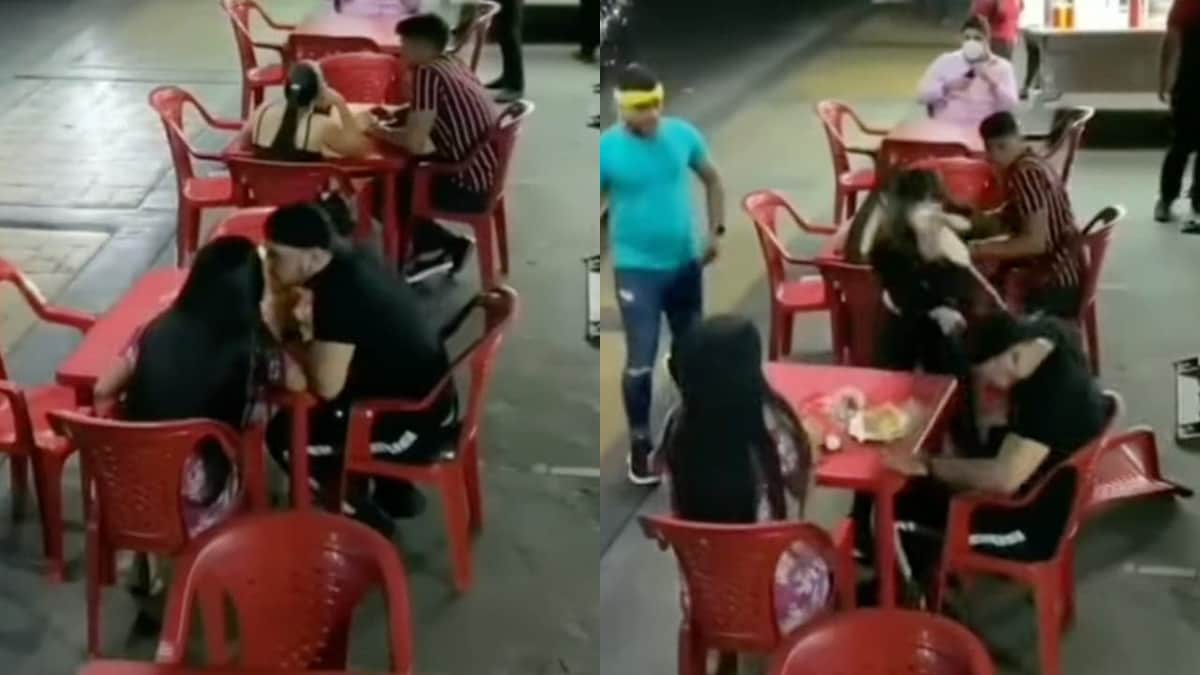 VIDEO: Mujer descubre que su novio le es infiel y lo “baña” con mayonesa en público