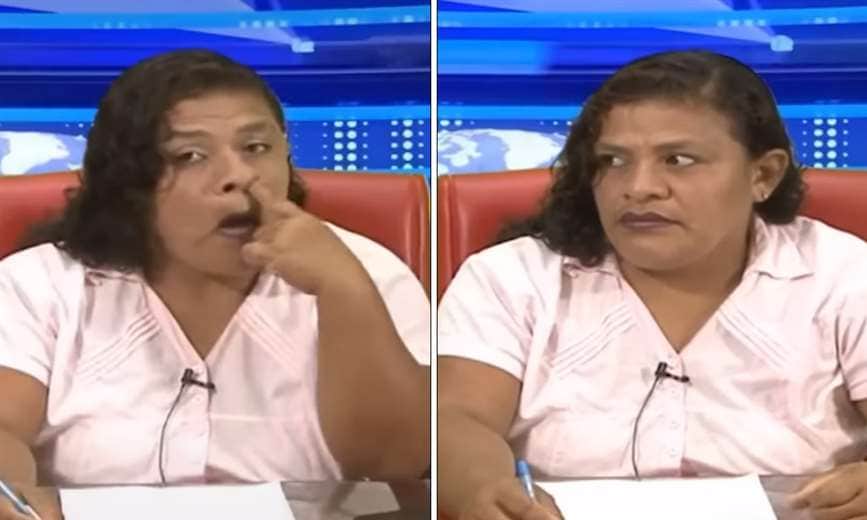 Video: Conductora de noticiero se enoja con camarógrafo porque la grabó picándose la nariz