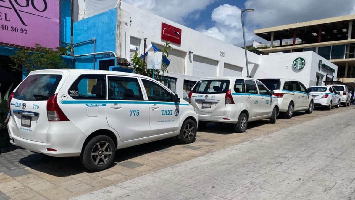 Remodelan sitio seguro de taxis en la Quinta Avenida de Playa del Carmen