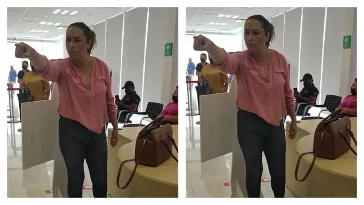 Video: 'Lady DEA': Mujer se viraliza tras agredir a personal de un banco en Coahuila