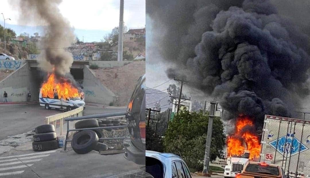 CJNG habría pagado 3 mil pesos a los que incendiaron autos en Baja California
