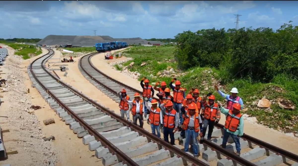 Avanza Tren Maya con pasos de fauna elevados y segunda vía férrea de Cancún a Mérida entre las obras