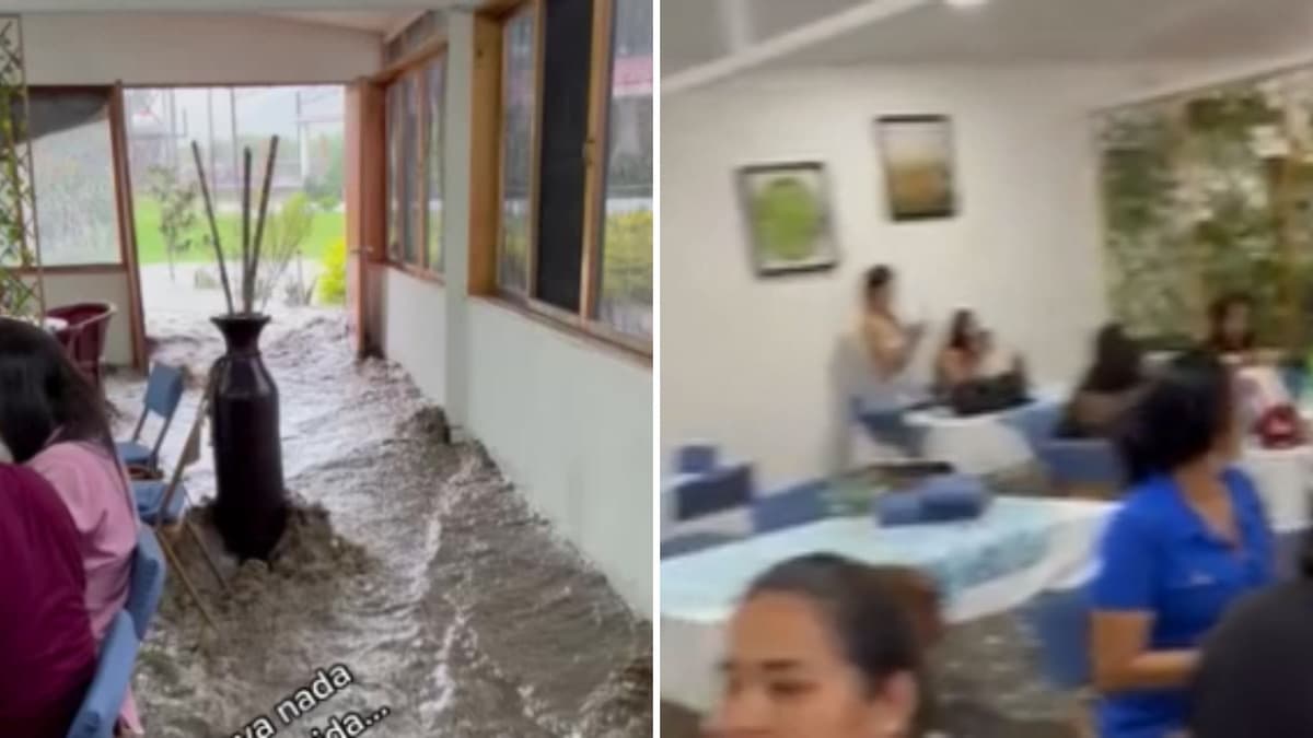 VIDEO: Invitados siguen en una fiesta pese a que hay inundación