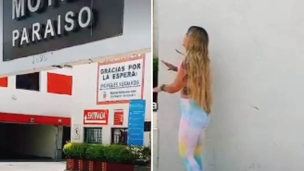 VIDEO: Mujer descubre a su esposo entrando a un motel: 'Así te quería agarrar'