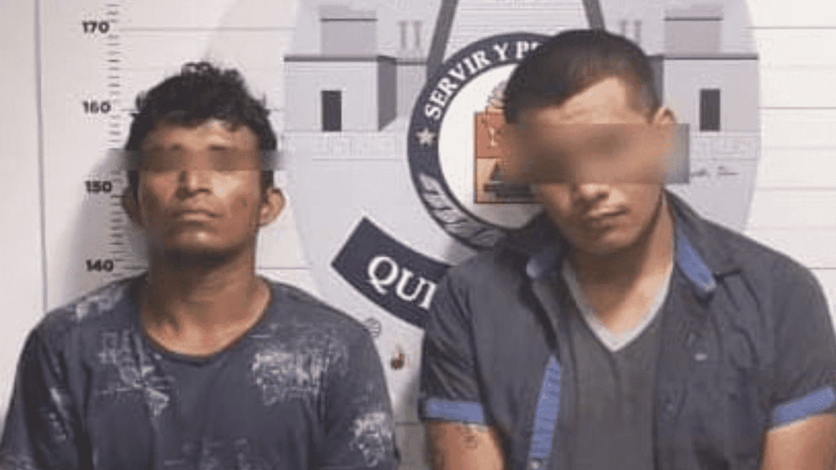 Caen dos sujetos con un arma de fuego y casi 100 dosis de droga en la Región 259 de Cancún