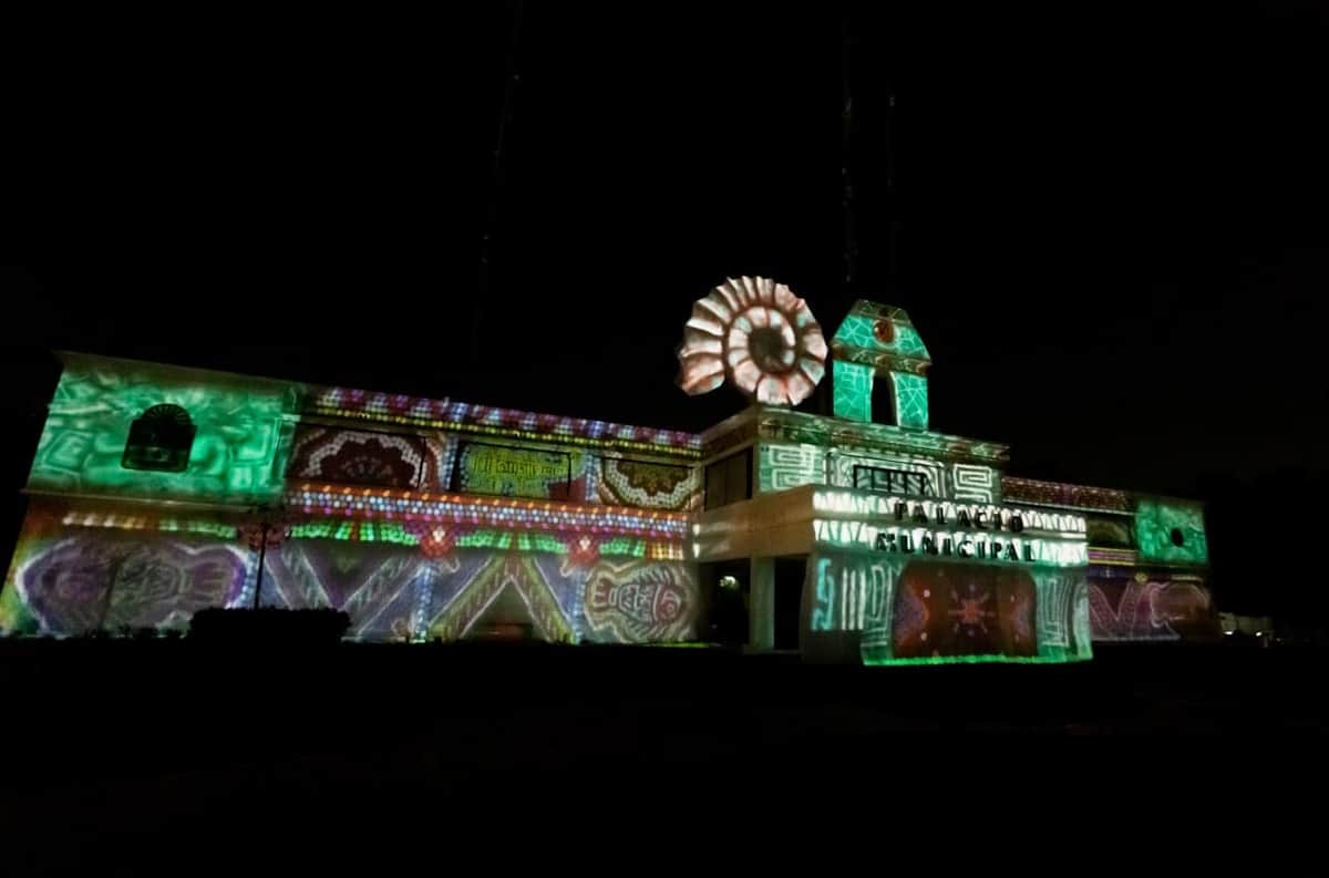 Con video mapping contaron la historia de Solidaridad