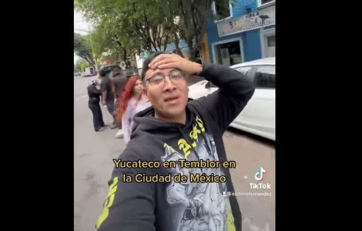 VIDEO: Vive su primer sismo en la CDMX el yucateco 'Chino Fernández'