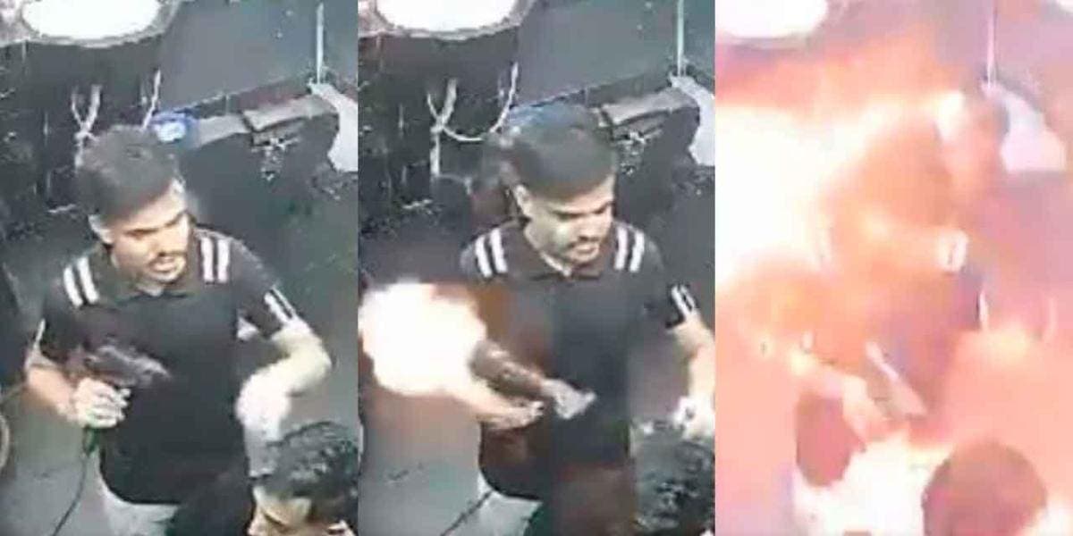 Video: Jóvenes mueren por la explosión de una secadora en una barbería