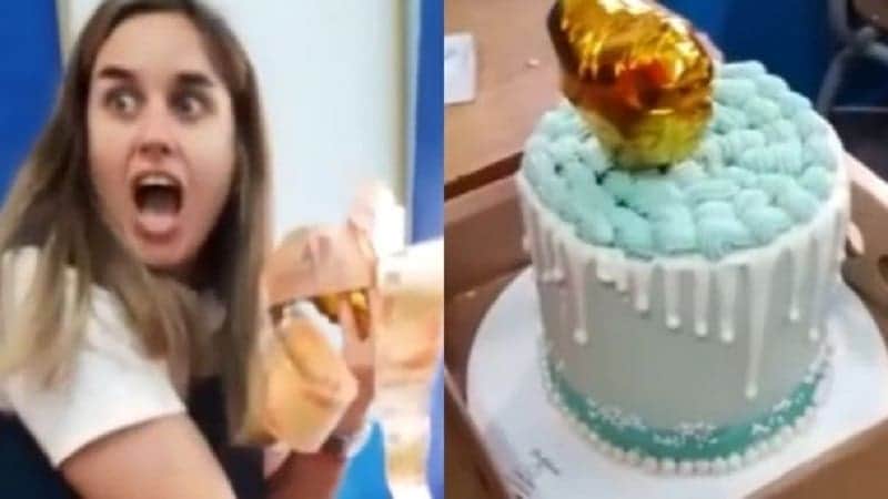 Video: Maestra recibe un "pastel de billetes" de regalo y su reacción se vuelve viral
