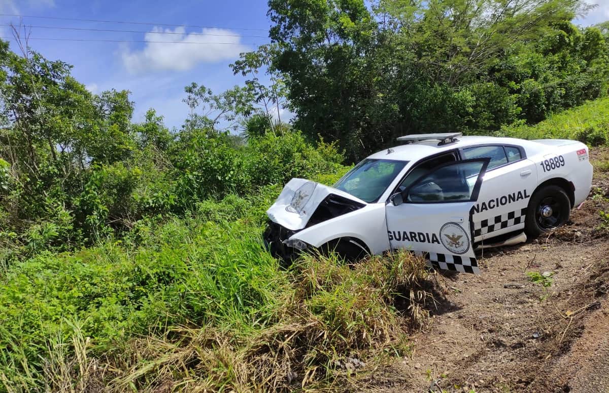 Chocan patrullas de la Guardia Nacional en Felipe Carrillo Puerto