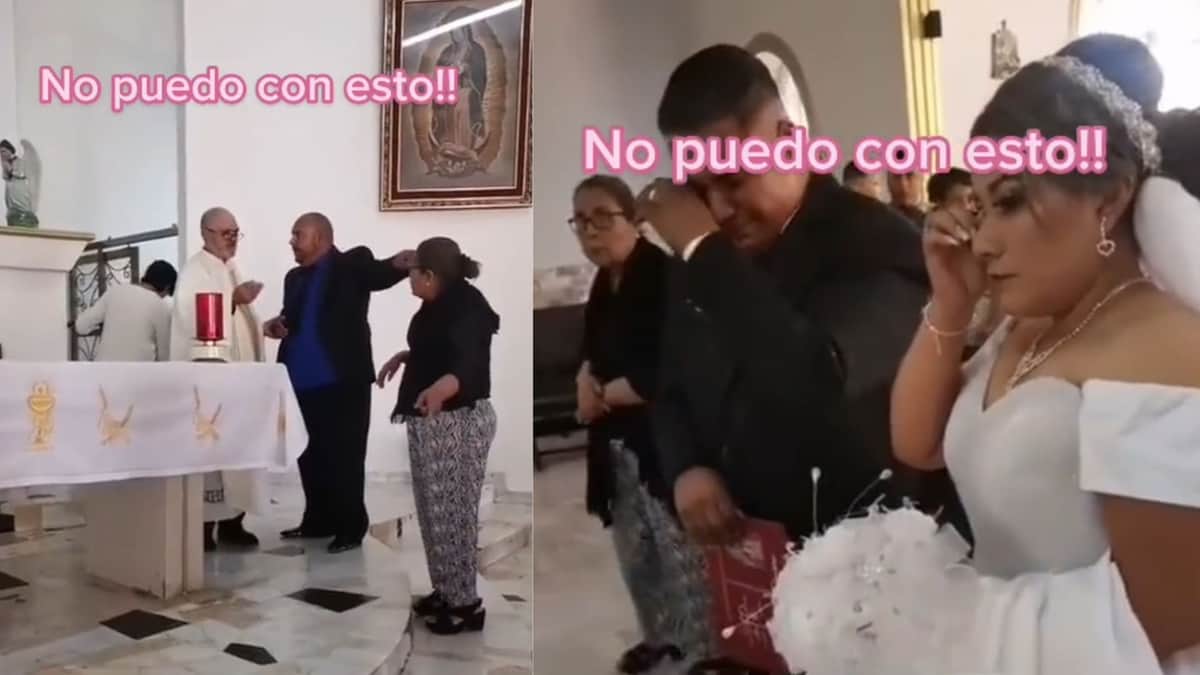 VIDEO: Exhiben en TikTok a sacerdote por 'arruinarle' boda a novios