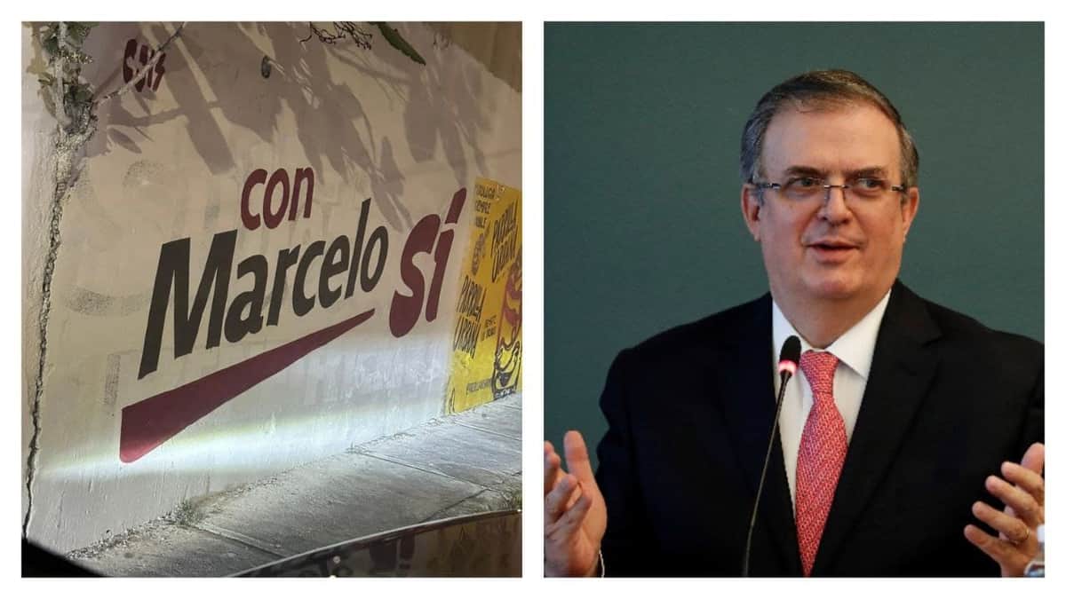 Aparecen bardas pintadas promocionando a Marcelo Ebrard en Santa Fe rumbo a las elecciones 2024