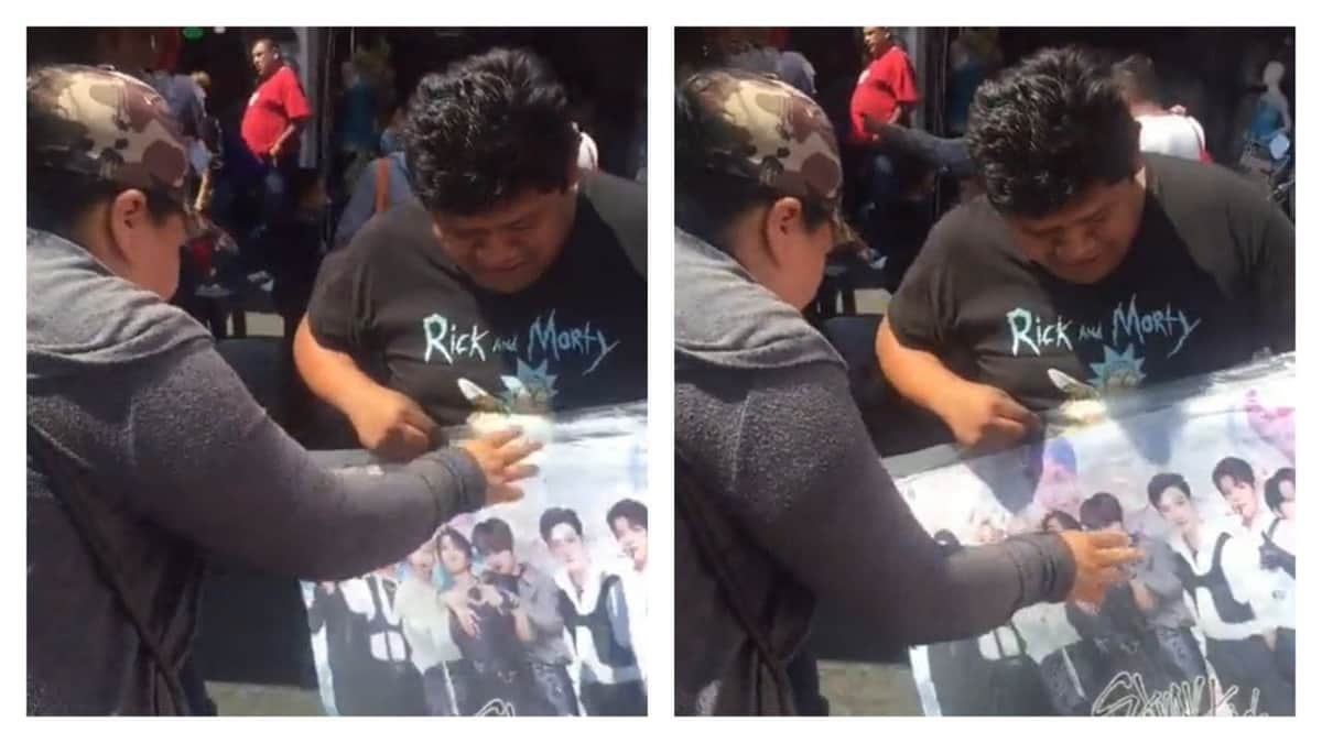 Video: Señora enamorada de BTS se hace viral por comprar posters