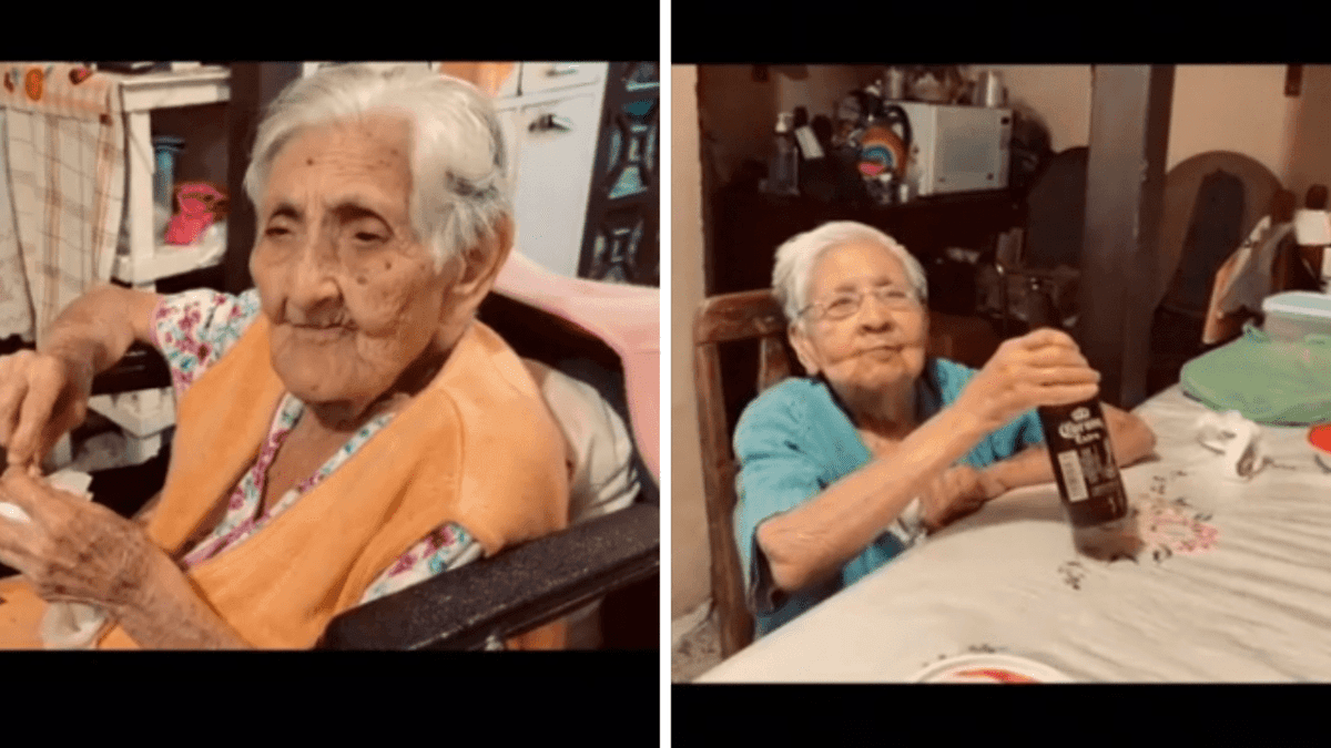 Video: Abuelita de 105 años regaña a su hija de 83 por gastar su dinero en cervezas