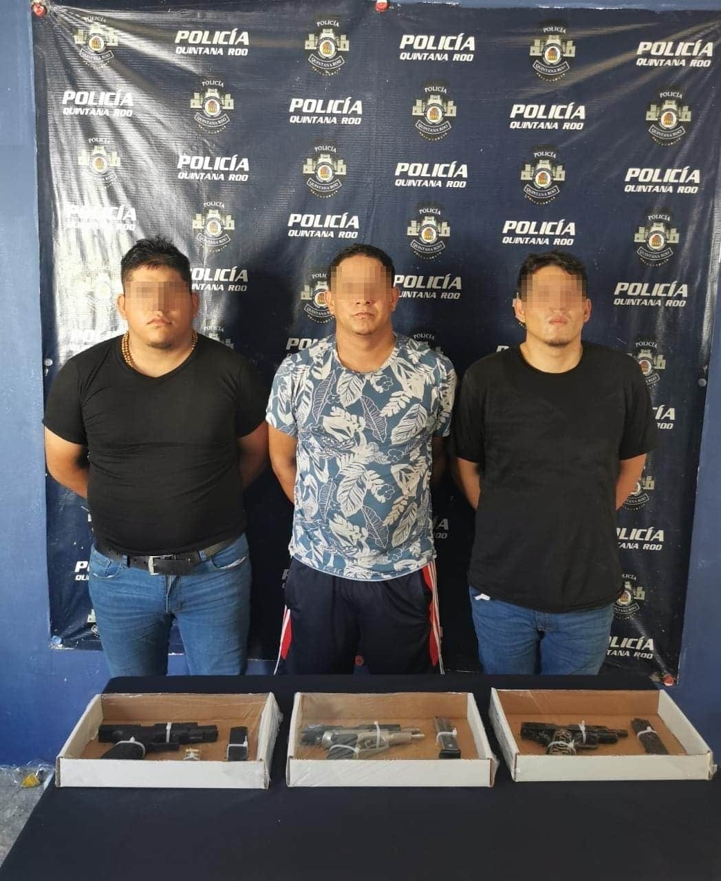 Tras enfrentamiento entre grupos delincuenciales, Policía Quintana Roo en Benito Juárez captura a cinco delincuentes