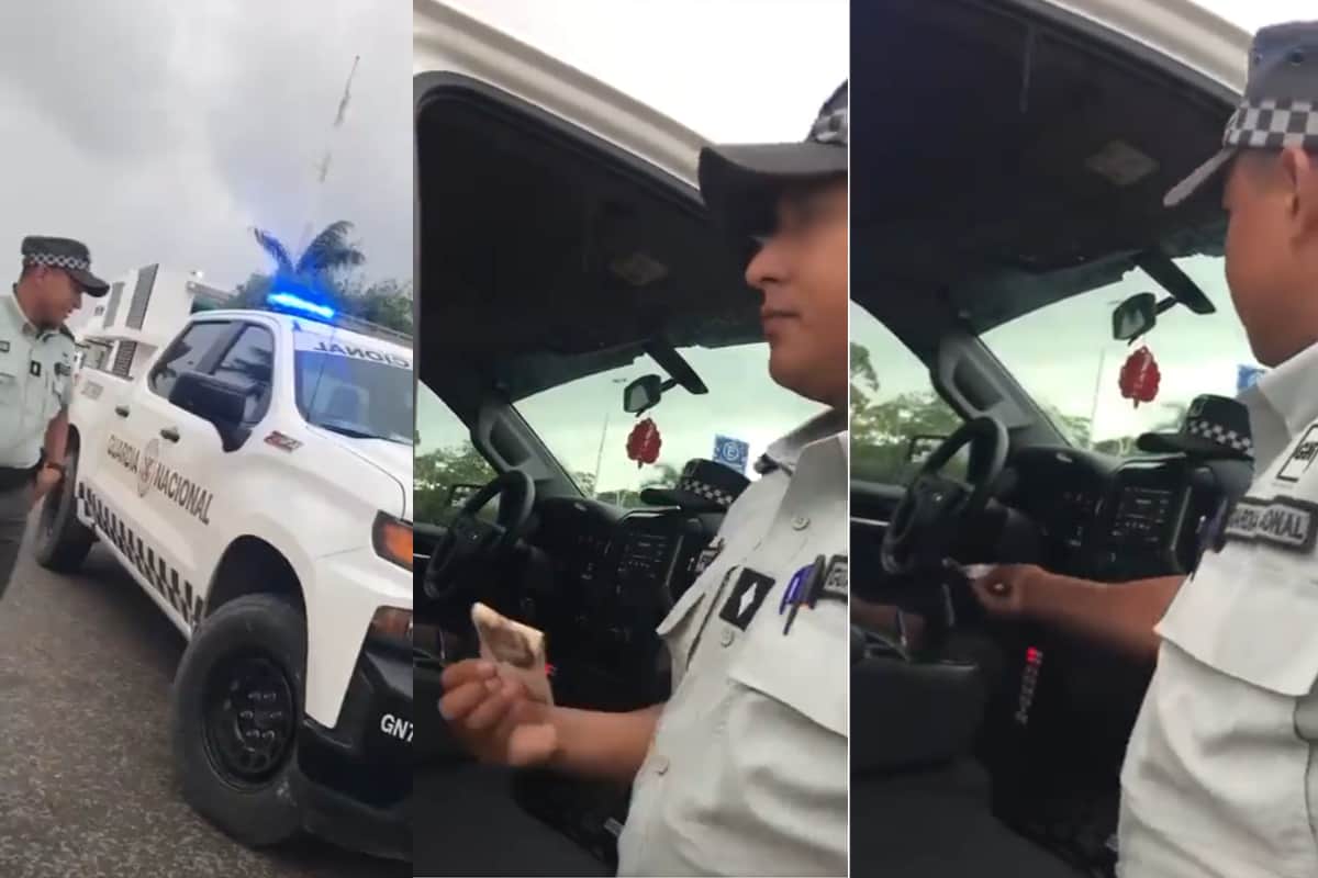 Video: Exhiben extorsión de agentes de la Guardia Nacional en Yucatán