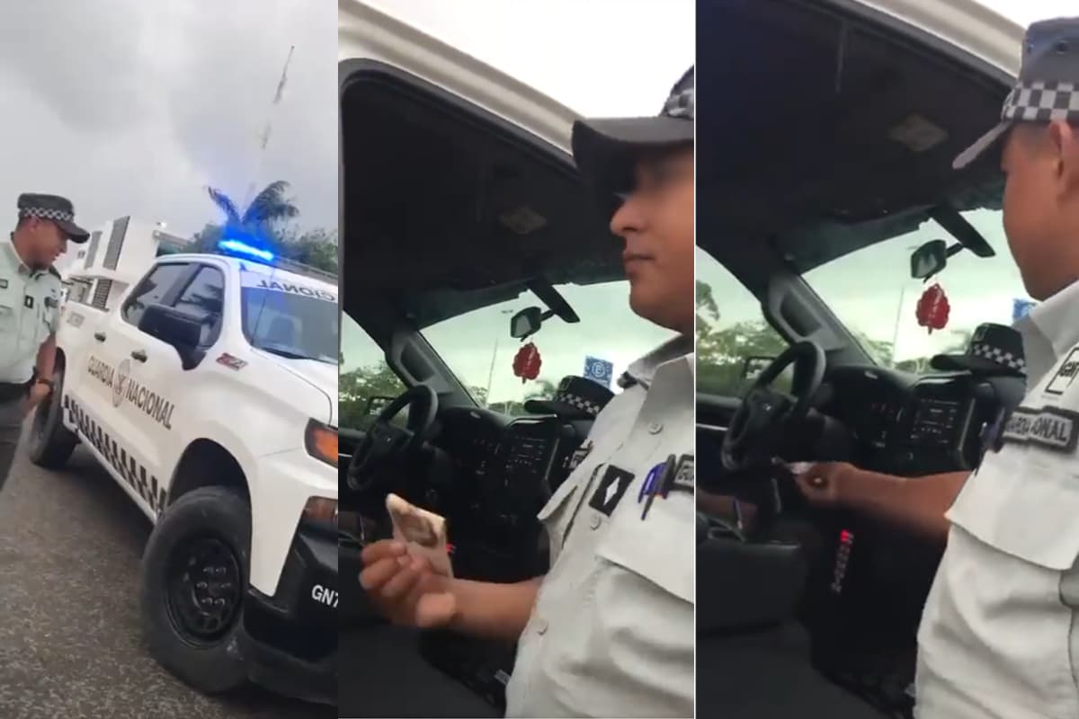 Video: Exhiben extorsión de agentes de la Guardia Nacional en Yucatán