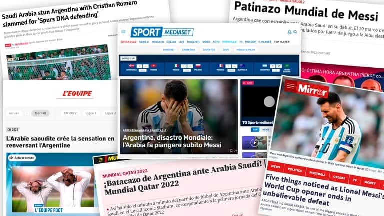 La prensa internacional quedó impactada tras el debut y derrota de Argentina en Qatar