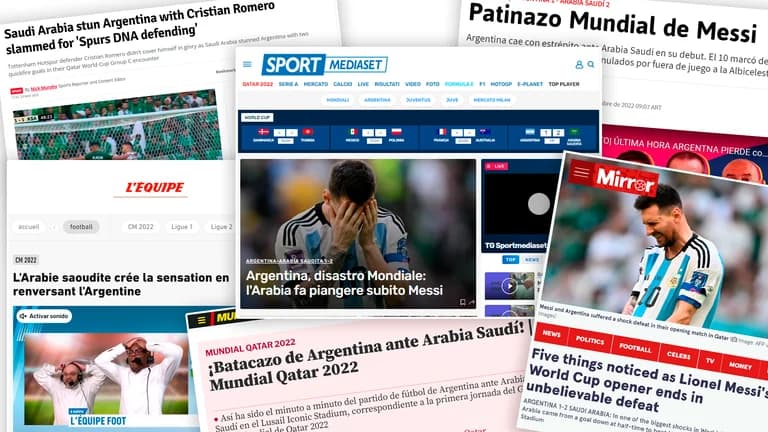 La prensa internacional quedó impactada tras el debut y derrota de Argentina en Qatar