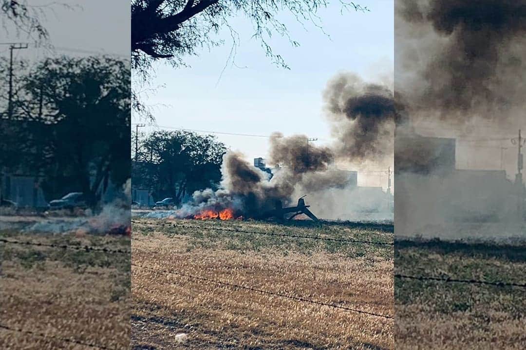 VIDEO: Una parvada causa el desplome de un helicóptero en México