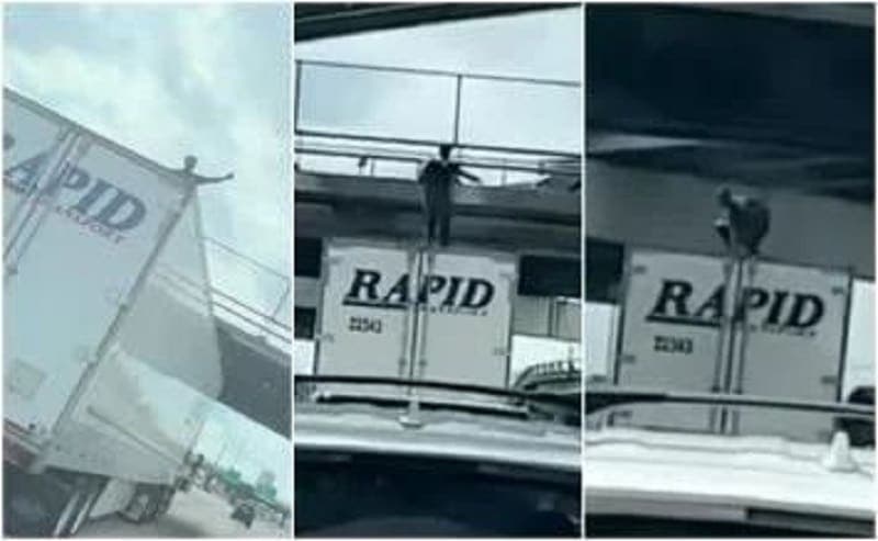 Hombre de Texas muere por bailar sobre la caja de tráiler en movimiento