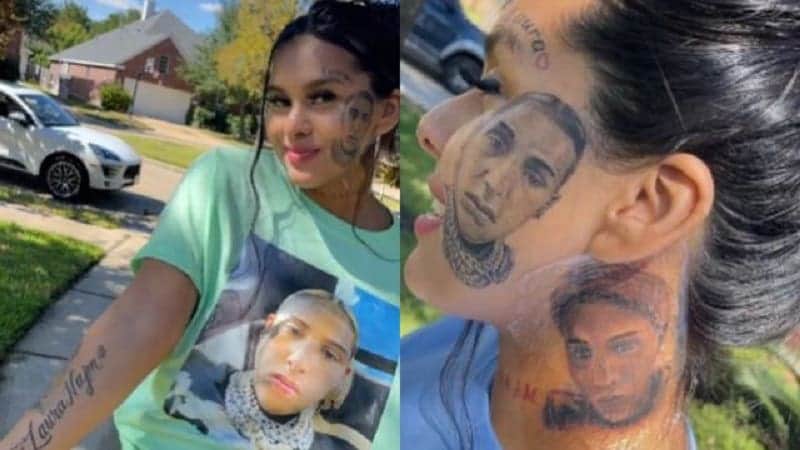Video: Se tatúa la cara de su novio infiel como “prueba de amor” para recuperarlo