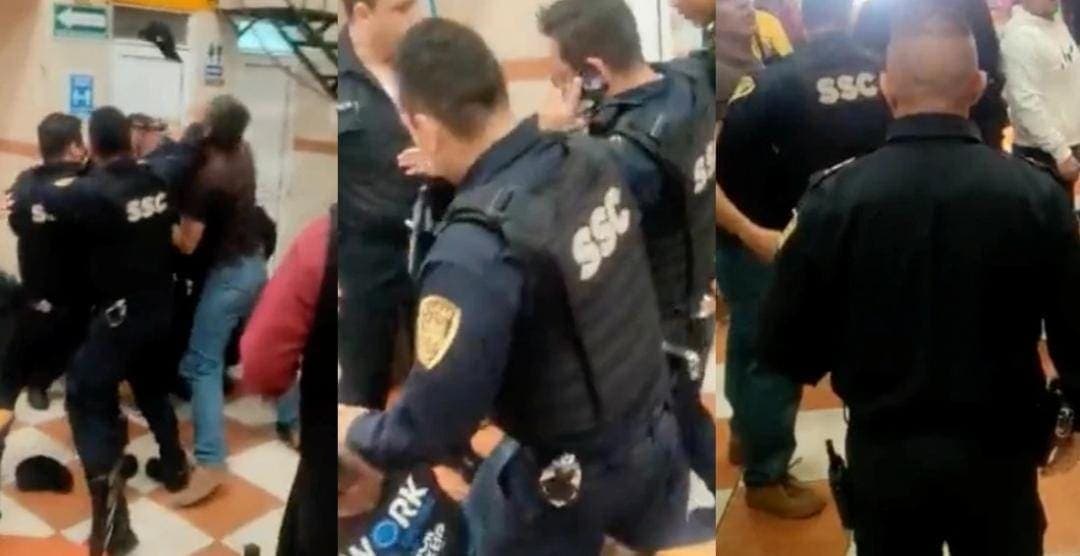 Video: Policías y ciudadanos se agarran a golpes en taquería en Cdmx