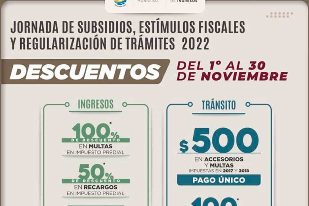 Extiende jornada de subsidios fiscales 2022 a noviembre